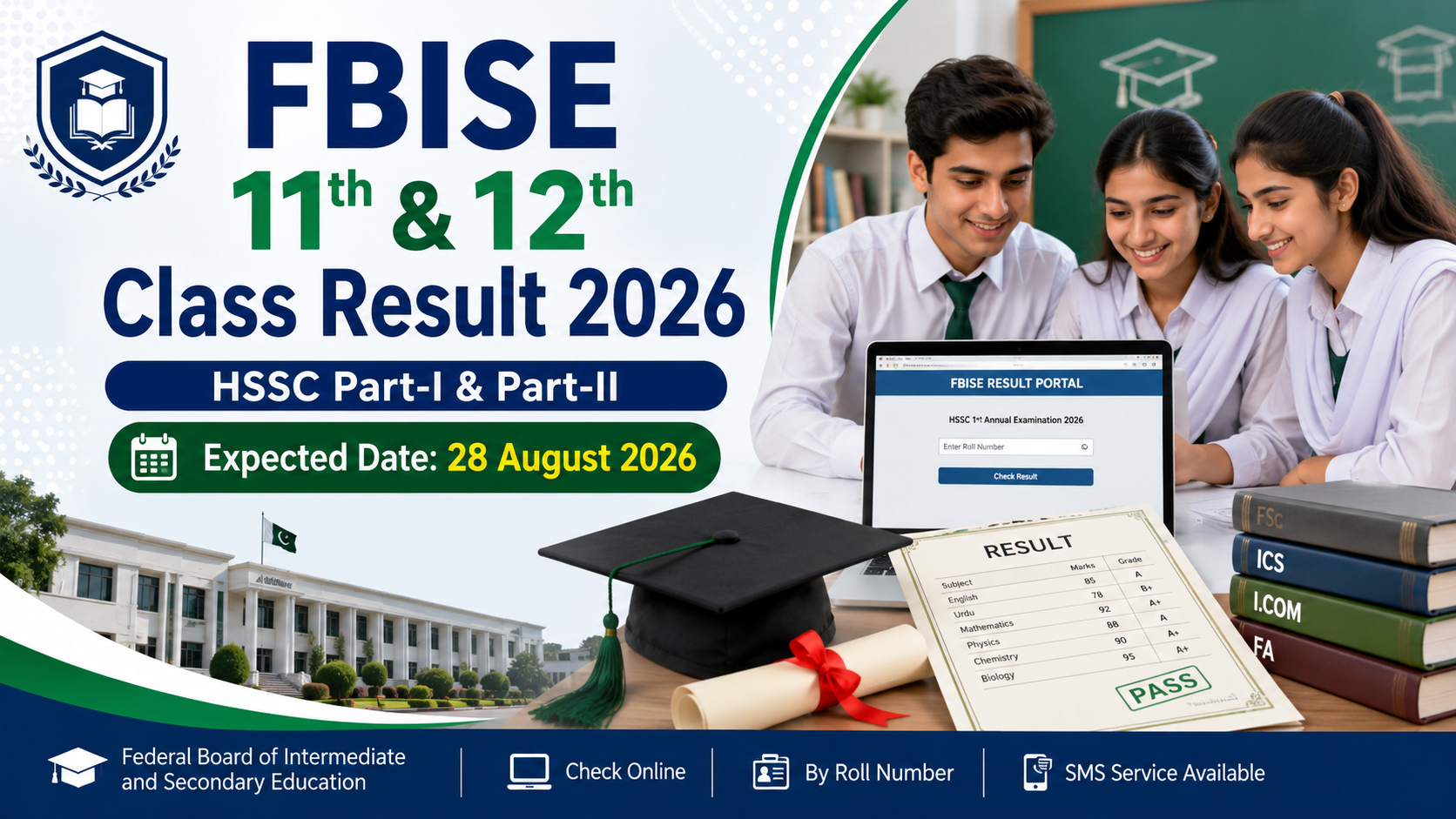 Federal BISE 11th & 12th Class Result 2026 by online
