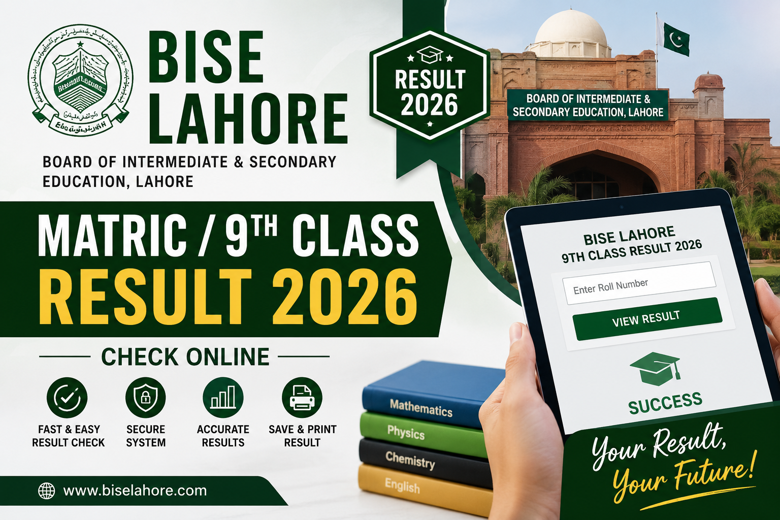 BISE Lahore 9th Class Result 2026