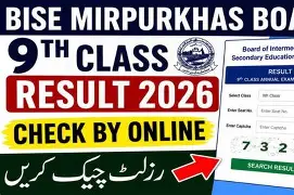 BISE Mirpur Khas 9th Class Result 2026 Today – Check Online