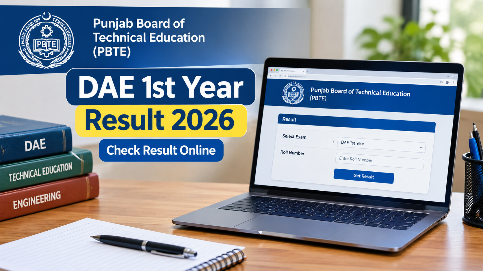 DAE 1st Year Result 2026 PBTE Check Result Online
